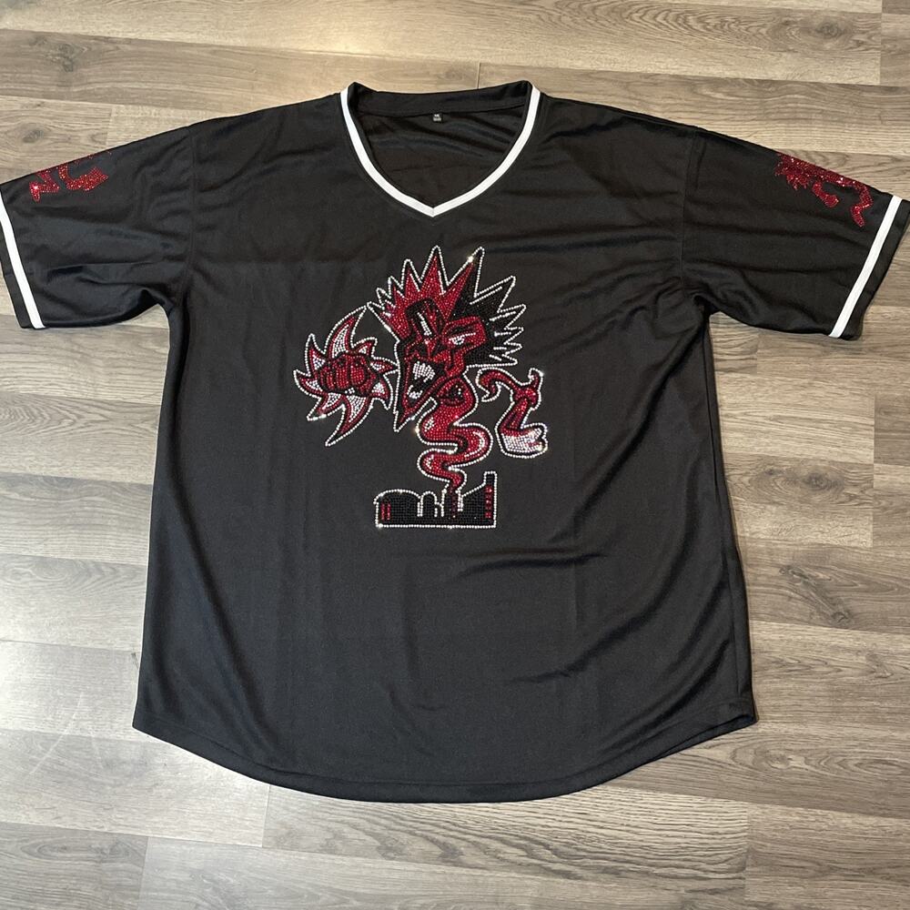RARE ICP Insane Clown Posse Fearless Fred Fury Rhinestone Football Jersey 5XL - Picture 2 of 14